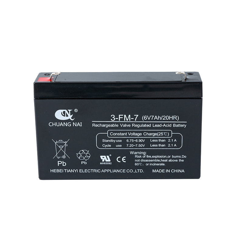 High Quality Rechargeable Battery 6v 7ah 20hr Lead-Acid Battery For Kids Electric Vehicle Electronic Scale