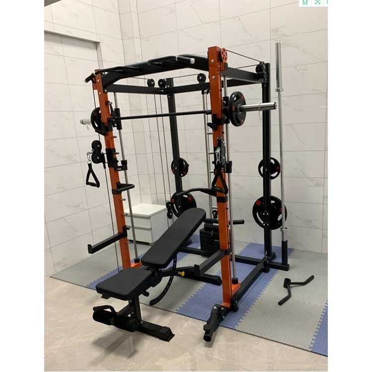 Gym Commercial Comprehensive Smith Machine Free Taxes Multifunctional Fitness Equipment Rack