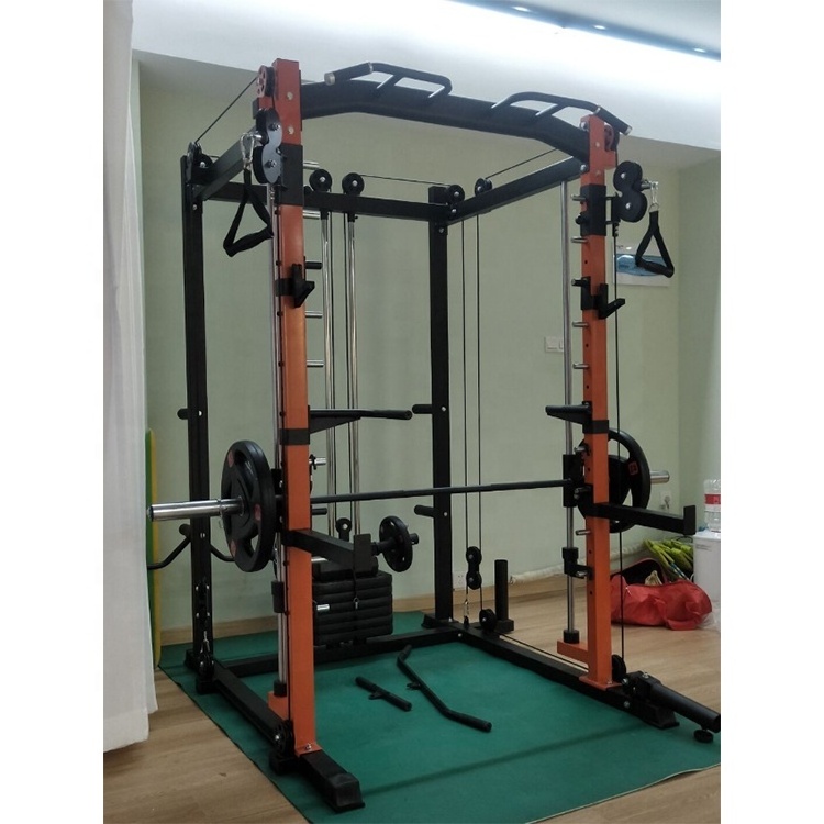 Gym Commercial Comprehensive Smith Machine Free Taxes Multifunctional Fitness Equipment Rack