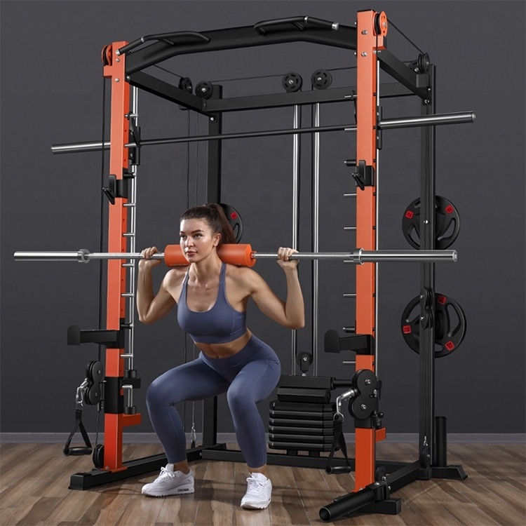 Gym Commercial Comprehensive Smith Machine Free Taxes Multifunctional Fitness Equipment Rack