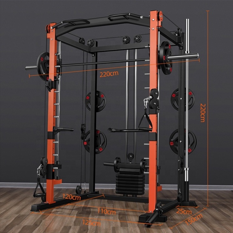 Gym Commercial Comprehensive Smith Machine Free Taxes Multifunctional Fitness Equipment Rack