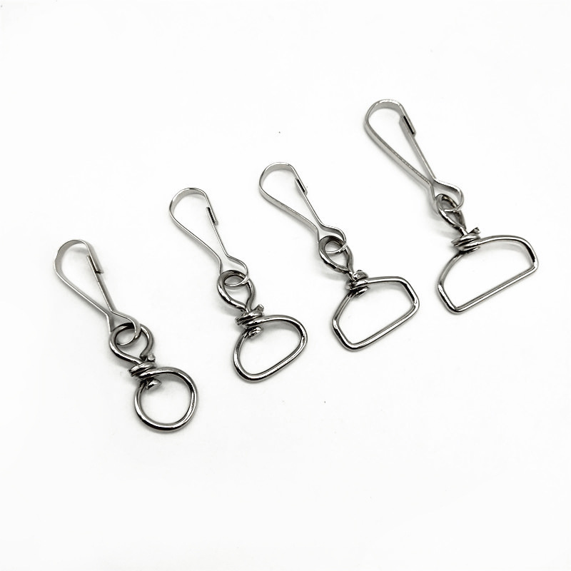 China Lanyard Parts Cheap Metal J Hook Swivel China Lanyard Material Alloy Metal Snap Hook Lobster Clip Wholesale