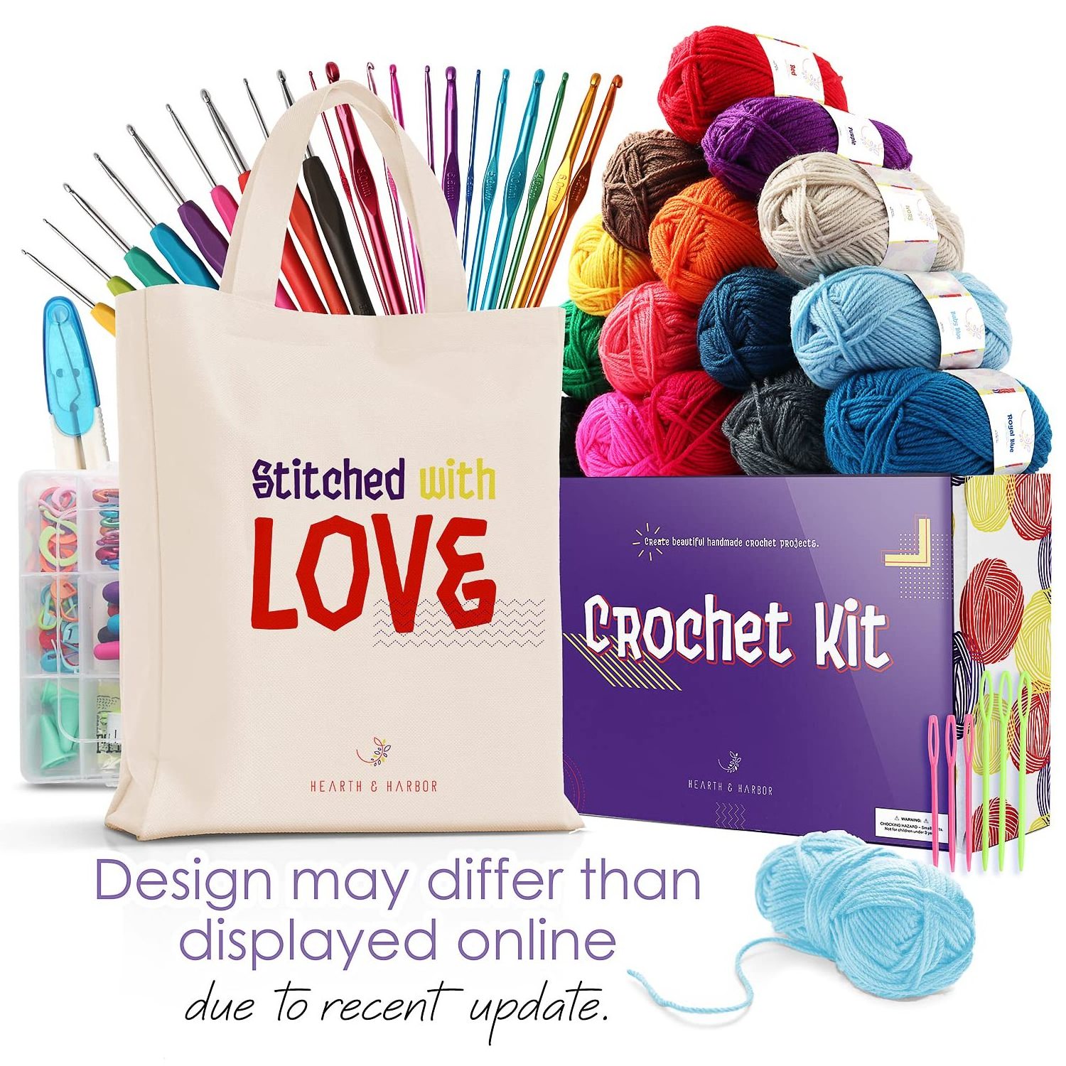 Knitting & Sewing Diy Crafts Accessories Kit Crochet Kit with Crochet Hooks Yarn Set