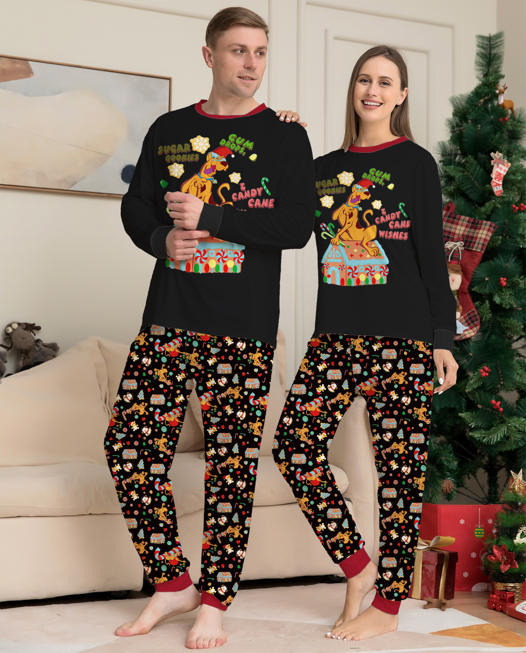 Factory wholesale Women Pyjamas Set Custom Design Matching Christmas Pajamas for Family