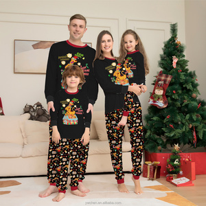 Factory wholesale Women Pyjamas Set Custom Design Matching Christmas Pajamas for Family