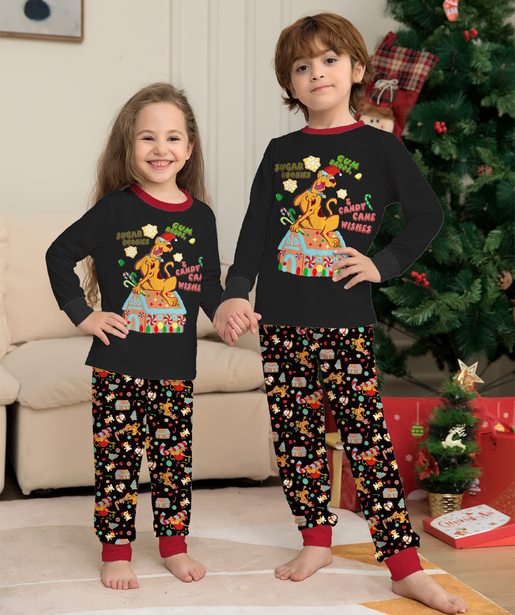 Factory wholesale Women Pyjamas Set Custom Design Matching Christmas Pajamas for Family