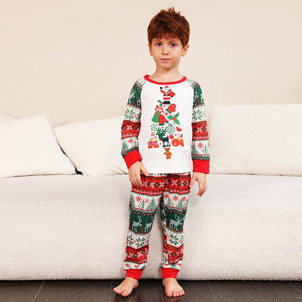 Stock Latest Xmas Halloween Pyjamas Set New Printing Matching Family Christmas Bamboo Pajama