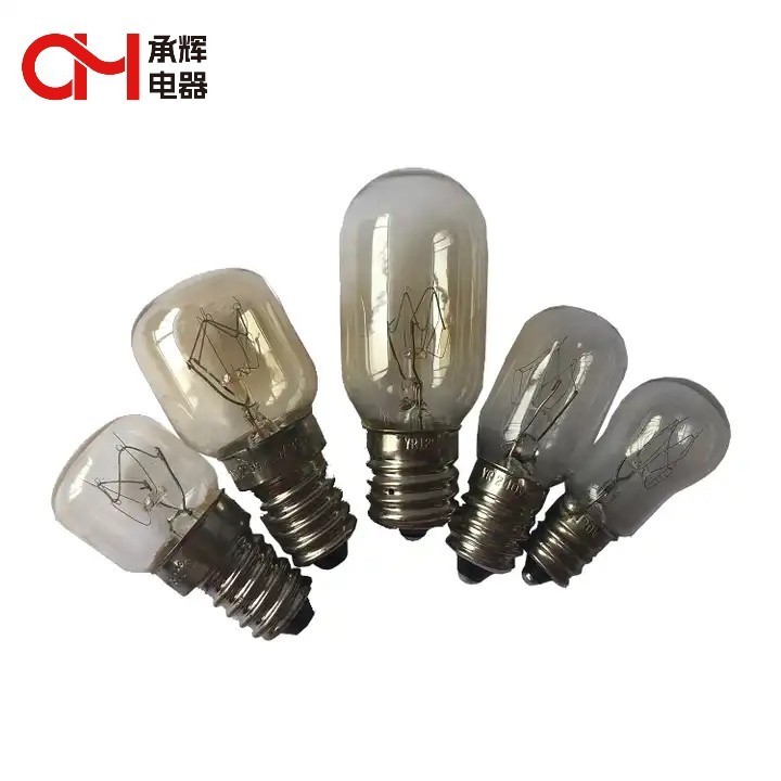 High quality T22 indicator oven light bulb 15w e14 240v 300 degree heat resistant lamp microwave oven bulb