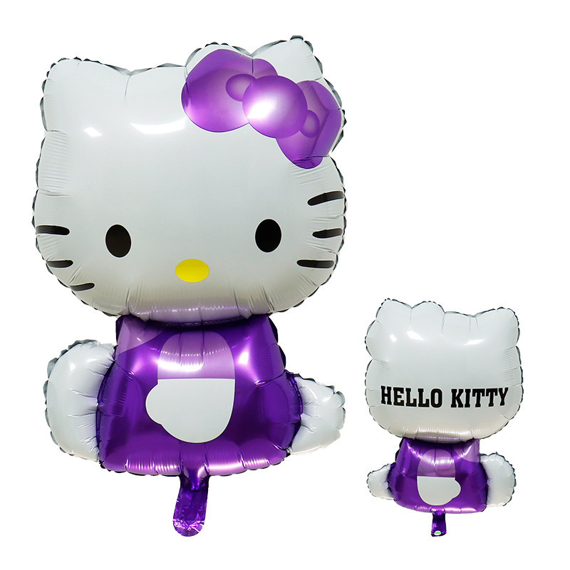 CY Hot Sale KT Kitty Dressed In Pink Birthday Decoration Items Huge Helium Foil Cartoon Balloon Kitty Globos Balloons