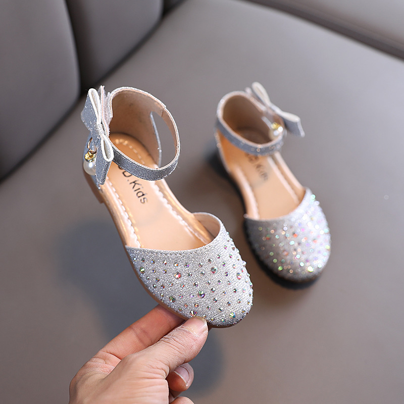 CY Beautiful Princess Shoes with a Big Pearl Kids Girls Shoes Girls's Kids Dress Party Shoes 2022