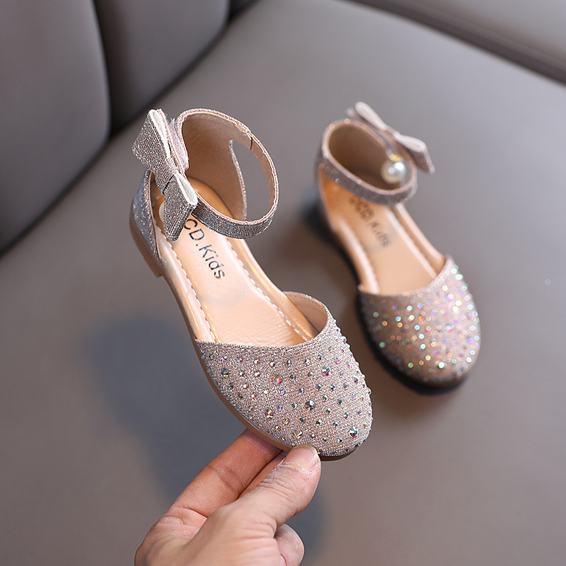 CY Beautiful Princess Shoes with a Big Pearl Kids Girls Shoes Girls's Kids Dress Party Shoes 2022