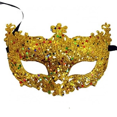 CY Luxury Gold  for Mardi Gras Halloween Party Women Girls Sexy  Eye Mask carnival Masquerade Mask