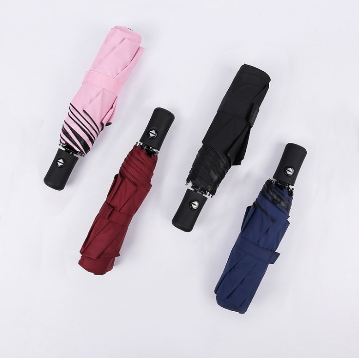 Wholesale Customized Logo Windproof Travel Umbrella Compact Automatic Open Close 3 Folding Umbrella