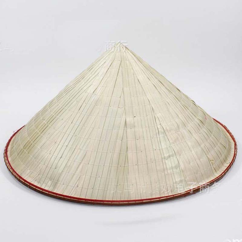 16.5inch Chinese Asia Farmer Garden Fishing Sun Bamboo Leaf Shade hat