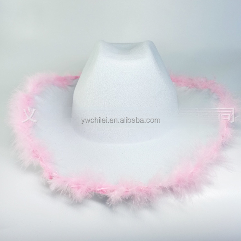 Pink Boa Cowboy Hat