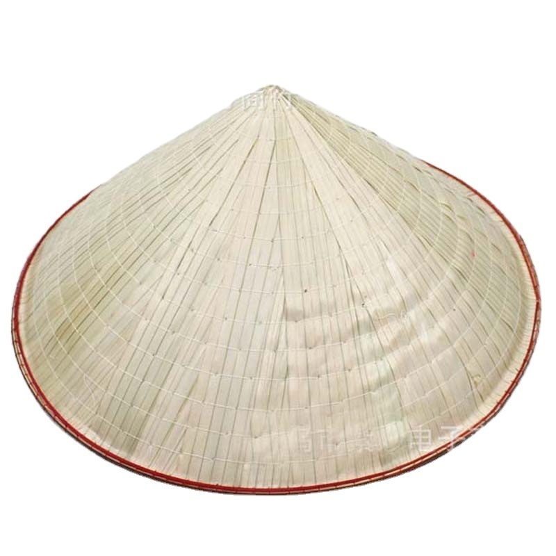 16.5inch Chinese Asia Farmer Garden Fishing Sun Bamboo Leaf Shade hat