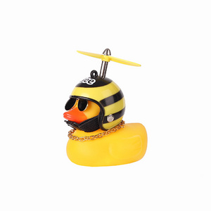 Little yellow duck car ornaments broken wind duck