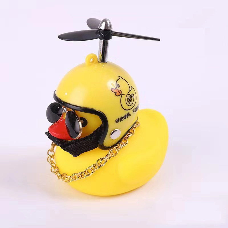 Little yellow duck car ornaments broken wind duck