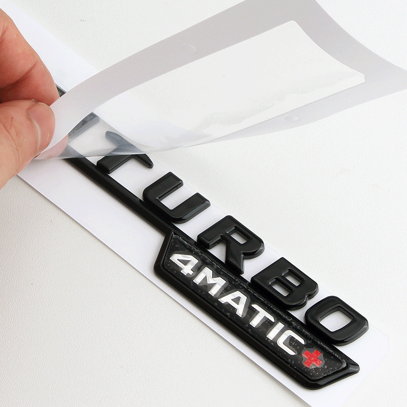 3d ABS Car Fender Side  Badge Sticker Chrome Letters V8 BITURBO 4matic Emblem For Mercedes E63S GLC63 GLE63 S63 GLS63