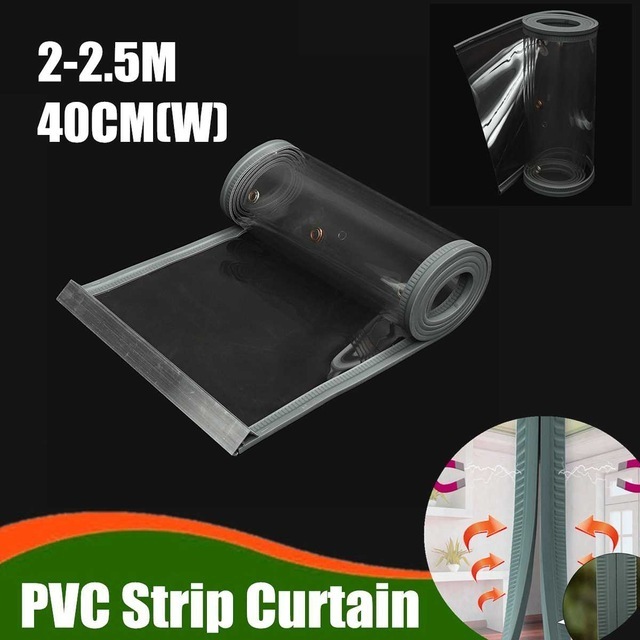 Custom Black self-closed ribbed pvc magnetic air sliding screen plastic chain pet door strip curtain supply