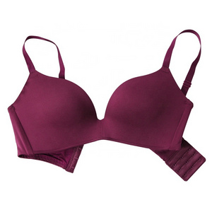 Women's High Quality Comfort Breathable Push Up One Piece Seamless Silk Bra for Young Girls