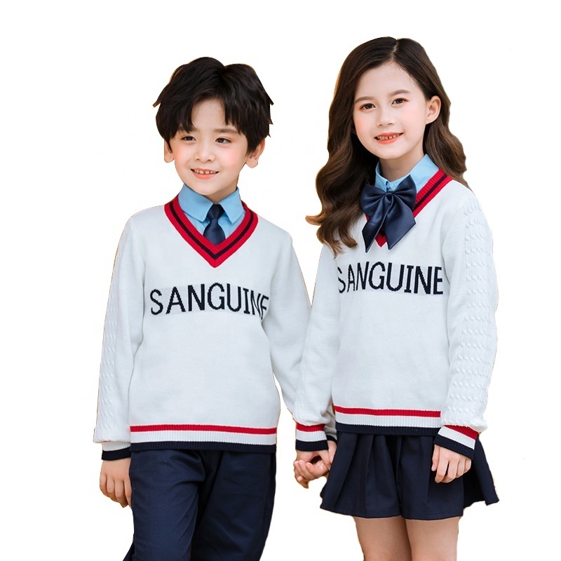 British academy style knitwear kindergarten uniform,spring and autumn children's clothes boys and girls formal school uniforms