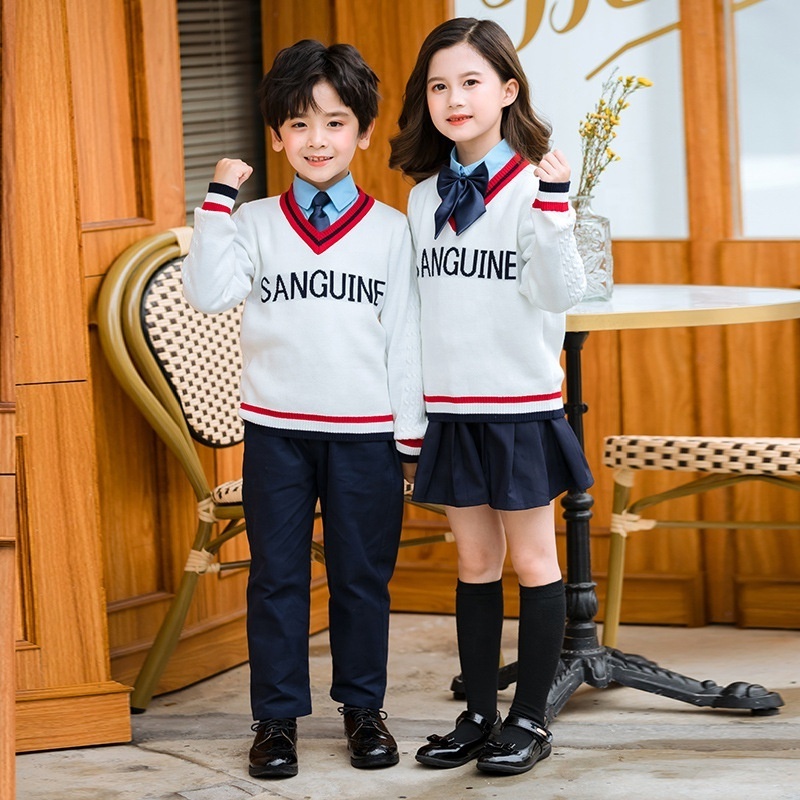 British academy style knitwear kindergarten uniform,spring and autumn children's clothes boys and girls formal school uniforms