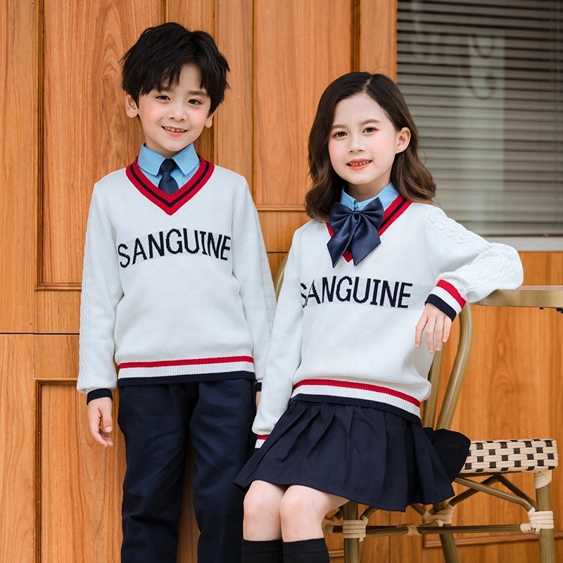 British academy style knitwear kindergarten uniform,spring and autumn children's clothes boys and girls formal school uniforms