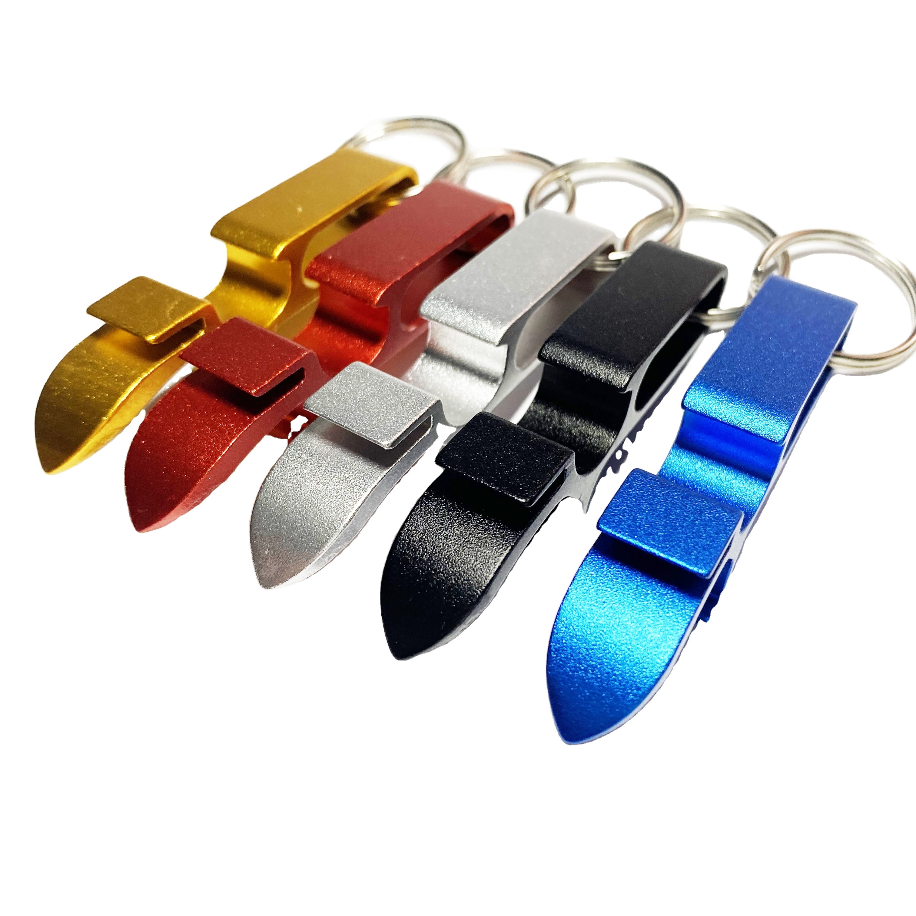 Factory Directly Aluminium Alloy Bottle Opener 3 in 1 Key Chain Metal Shotgun Tool Opener Beer Can Tab Opener