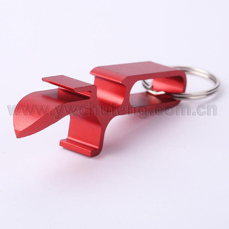 Factory Directly Aluminium Alloy Bottle Opener 3 in 1 Key Chain Metal Shotgun Tool Opener Beer Can Tab Opener