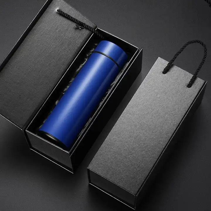 New Product Ideas 2023 Private Label Stainless Steel LED Display Thermos Water Bottle Hot Christmas Business Gifts Box Set