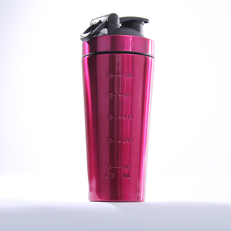 25oz Single Wall Gym Sports Water Bottle BPA Free 740ml Stainless Steel Custom Protein Shaker