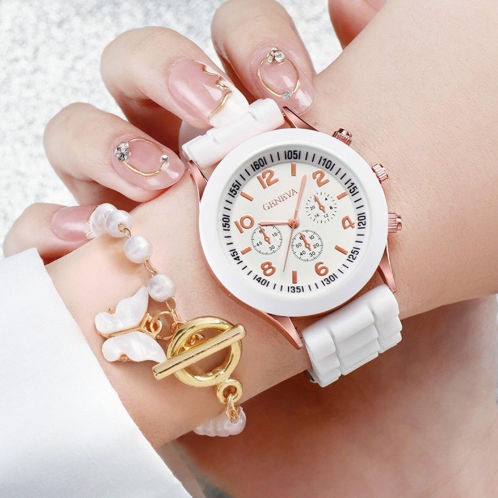 Hot New Style Watch Jewelry Set Fashion Classic Quartz Watch Butterflies Heart Bracelet Earring Necklace Set