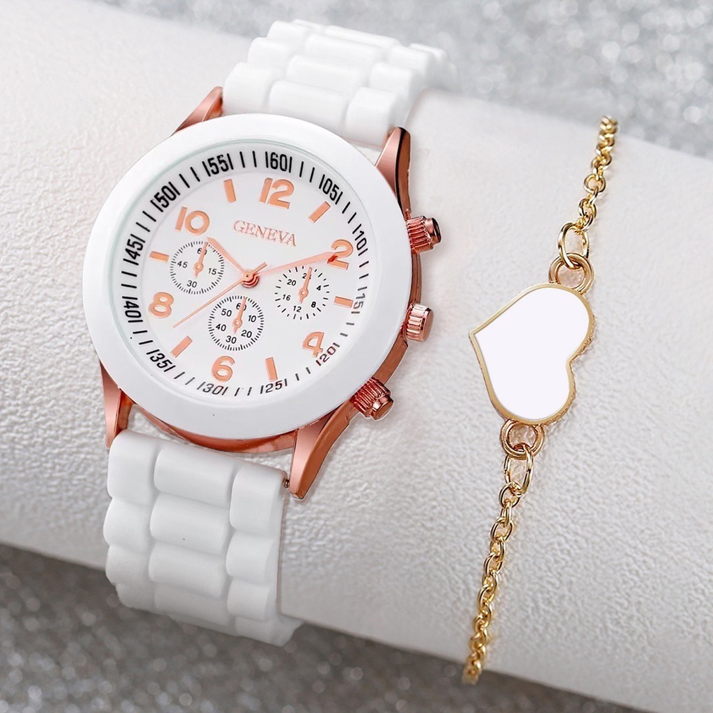 Hot New Style Watch Jewelry Set Fashion Classic Quartz Watch Butterflies Heart Bracelet Earring Necklace Set