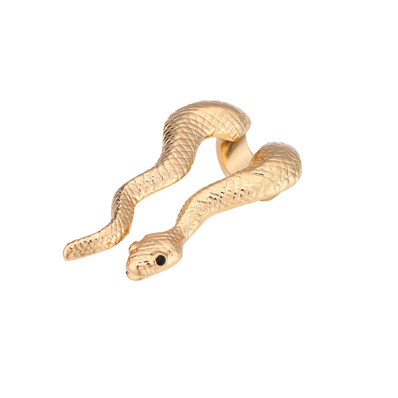 European American Cross Border New Personality Fashion Exaggerated Gold Silver Snake Element Ring