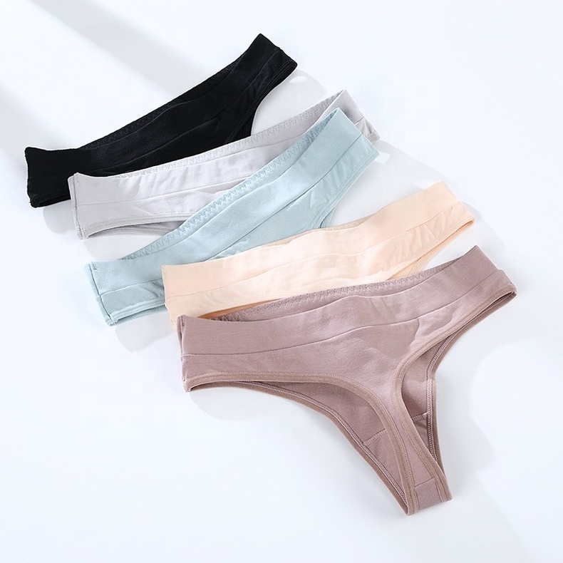 Japanese pure cotton Thongs T Back Low Waist Through Panties for Women