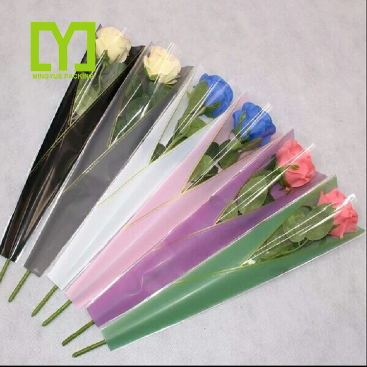 Hot Selling Clear Plastic Bopp Material Flower Bouquet Sleeves For Flower Packaging Opp Packaging Bag