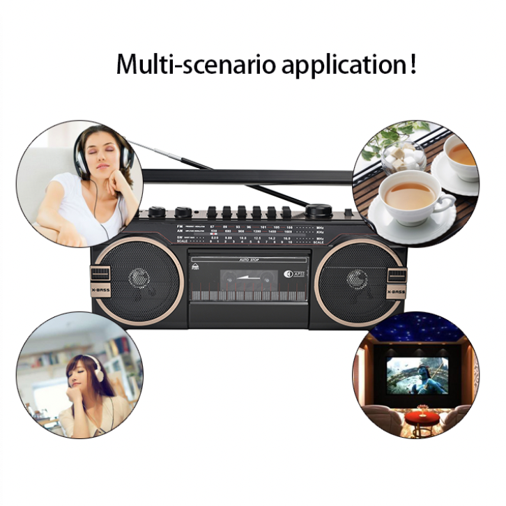 cmik mk-133 oem factory supply boombox cheap custom radio video tape retro AM/FM/SW 3 Bands cassette player