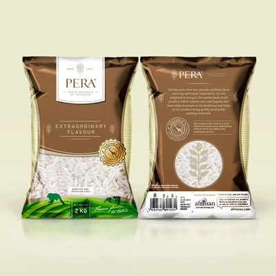 Custom Logo Printed Biodegradable Thailand Basmati 1Kg 2Kg 5Kg 10Kg Vacuum Plastic Rice Packaging Bags