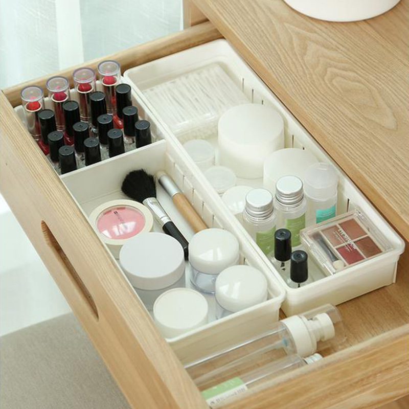 Drawer organizer Transparent kitchen tableware storage box Desktop stationery organizing small Drawer organizer