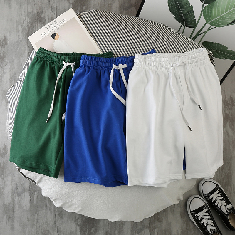 Summer Shorts Short Pants Pull Rope Gym Sports Men's Elastic Waist Shorts