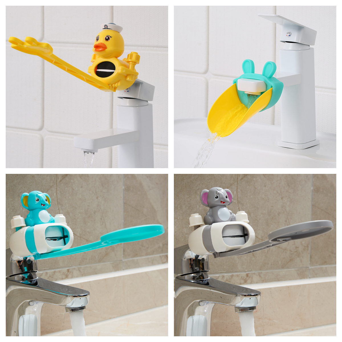 Cartoon Duck Baby Product Hand-washing Faucet Extender Baby Kids Safety Water Faucet Extender