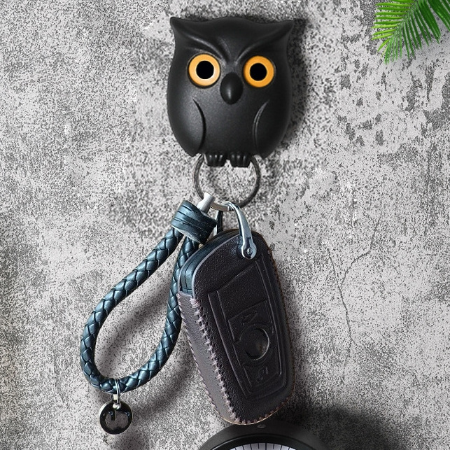 Pet owl Hook Wall Hanging Decoration Coat Hooks Adhesive Key Rack Wall Mounted owl Wall Hooks For Hat Bag Towel Umbrella