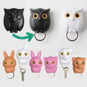 Pet owl Hook Wall Hanging Decoration Coat Hooks Adhesive Key Rack Wall Mounted owl Wall Hooks For Hat Bag Towel Umbrella