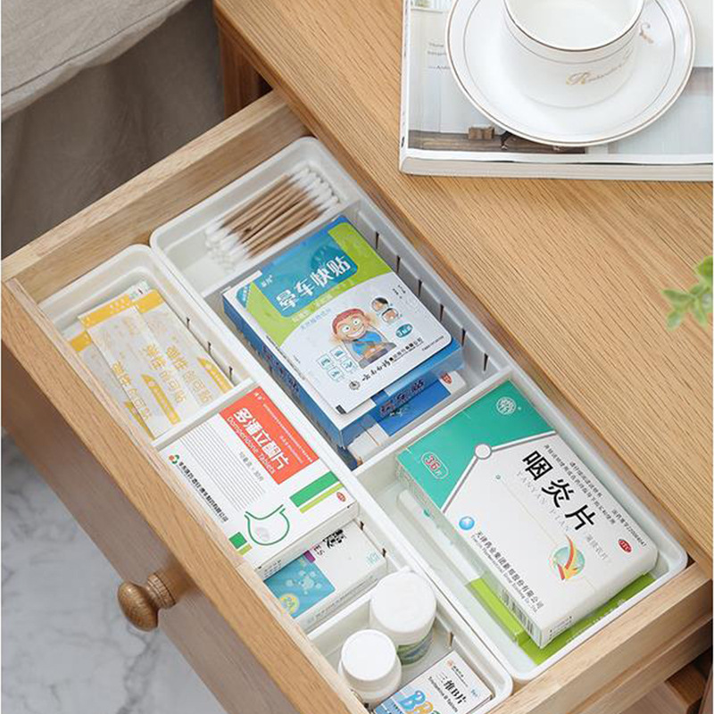 Drawer organizer Transparent kitchen tableware storage box Desktop stationery organizing small Drawer organizer