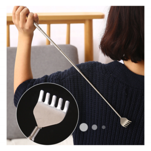 New Design stainless steel telescoping itch extendable back scratcher telescopic scratching backscratcher