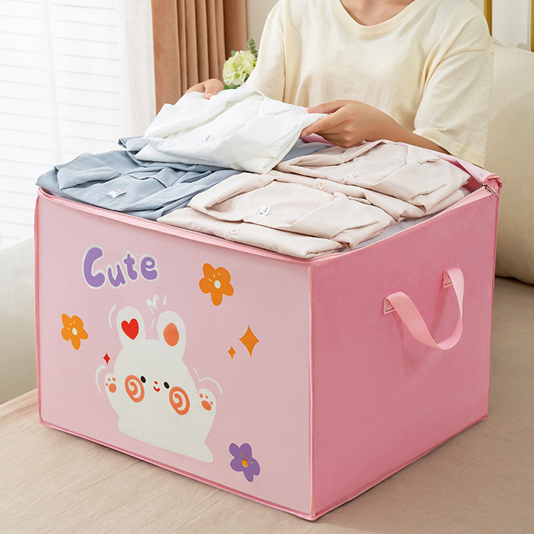 Cartoon Large capacity luggage moving bag wholesale clothing quilt bag storage bag thickened Organizer