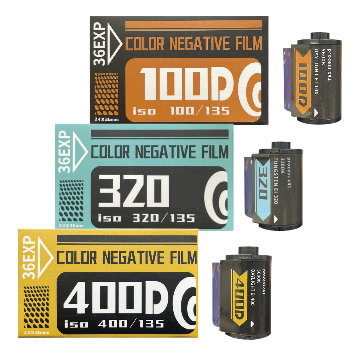 135 color negative film ISO 100 320 400 35mm Color film Rolls 36 Exp Process C-41 Disposable Camera Negative Film