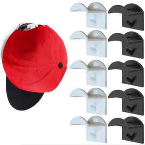 Hot Selling Minimalist Adhesive Hat Rack Display Hooks Closet Storage Organizer Baseball Hat Hooks