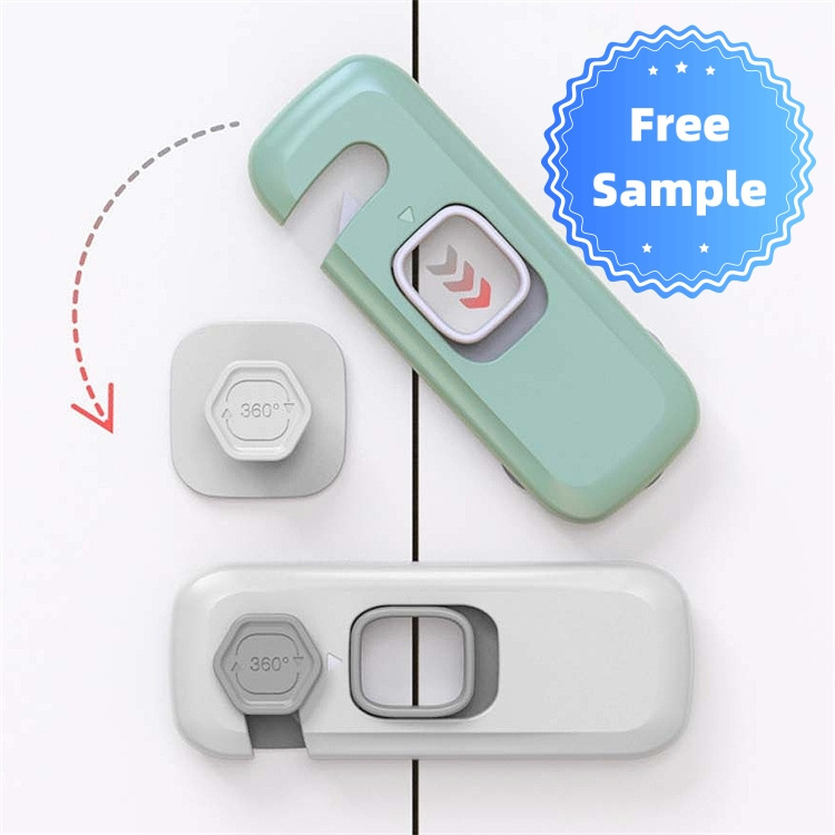 Free sample-Baby Safety Lock-High quality anti-pinch hand kids baby safety Lock Baby Safety Plastic Cabinet Door Drawers Lock